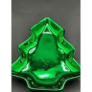 Christmas Tree Cereamic Candy Serving Dish By Galerie Vintage Length 6.25 Inches